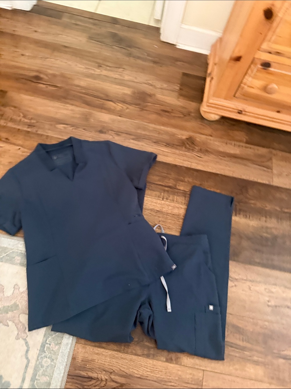 Figs blue/gray Women's Scrub Set - Top & Pants medium